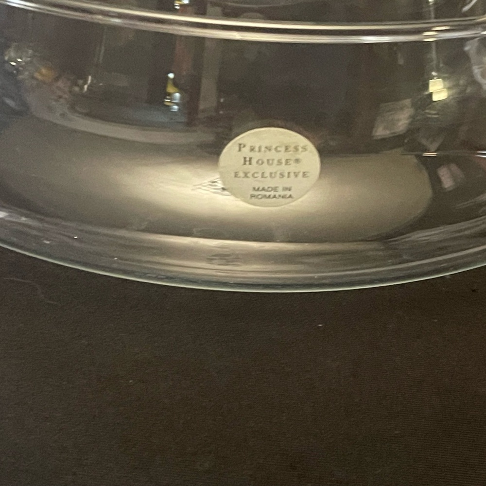 Princess House Clear Glass Serving Bowl - Transparent